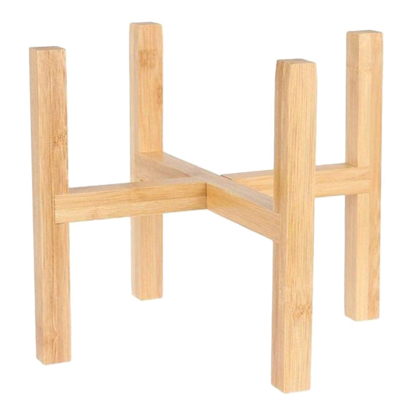 JJTZ Bamboo Planter Stand Rack Cross-shaped Storage Shelf Plant Pot Stand Flower Pot Holder, Size L JJTZ Bamboo Planter Stand Rack Cross-shaped Storage Shelf Plant Pot Stand Flower Pot Holder, Size L